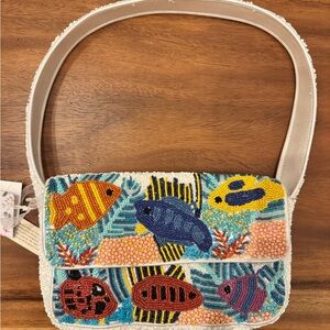 Viral Handcrafted in India tj maxx Beaded Fish Design Women's Bag